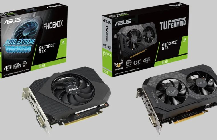 ASUS revela novas Phoenix GeForce GTX 1630 e TUF Gaming GeForce GTX 1630