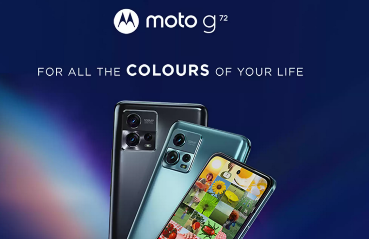 Motorola lança smartphone Moto G72: com câmera de 108 MP e chip MediaTek