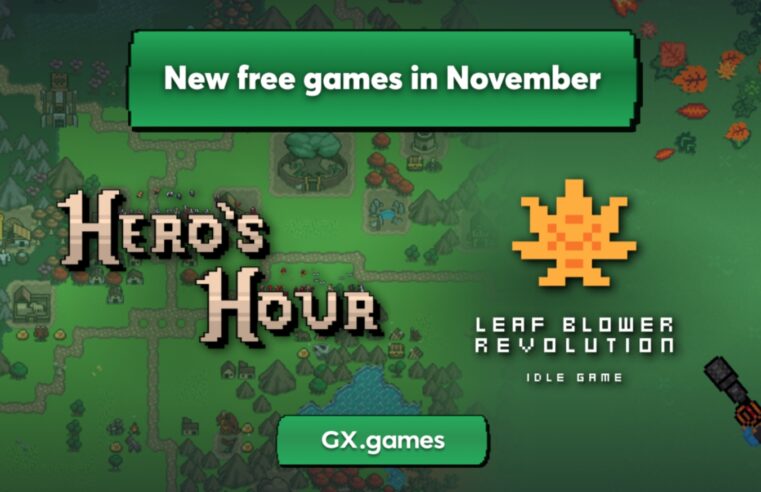 Hero’s Hour e Leaf Blower Revolution grátis no GX.games em novembro como parte de nova iniciativa de lançamento mensal