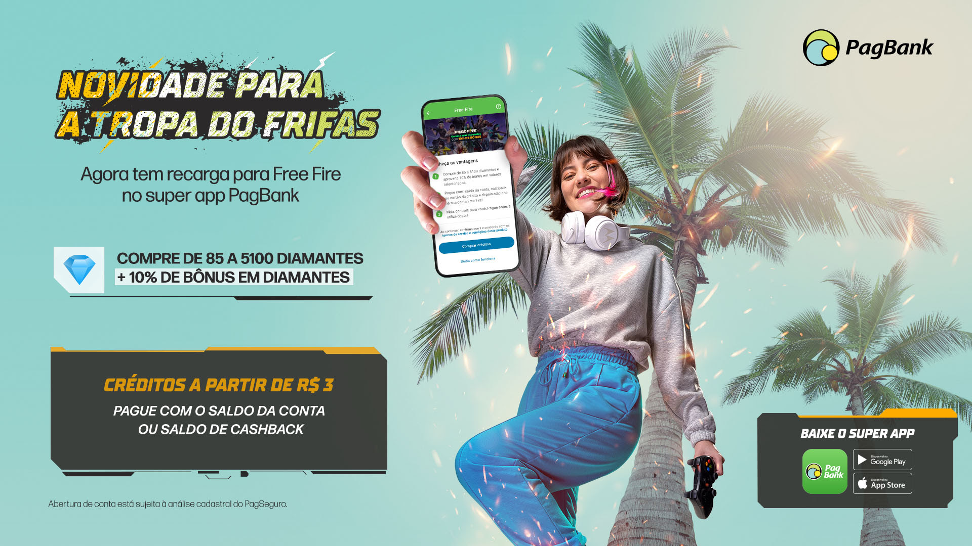 Compre Os Diamantes do Free Fire em Internacional on-line com