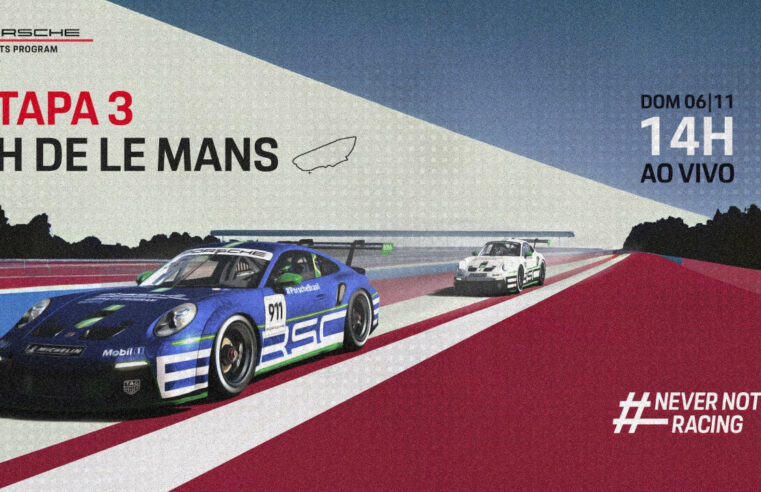 Porsche E-Sports Brasil terá corrida virtual em Le Mans com mais de 100 pilotos brasileiros e estrangeiros