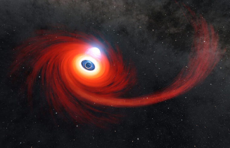 NASA registra buraco negro devorando uma estrela à deriva no espaço