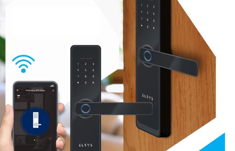 Elsys lança nova fechadura digital prata com conexão Wi-Fi e leitor biométrico