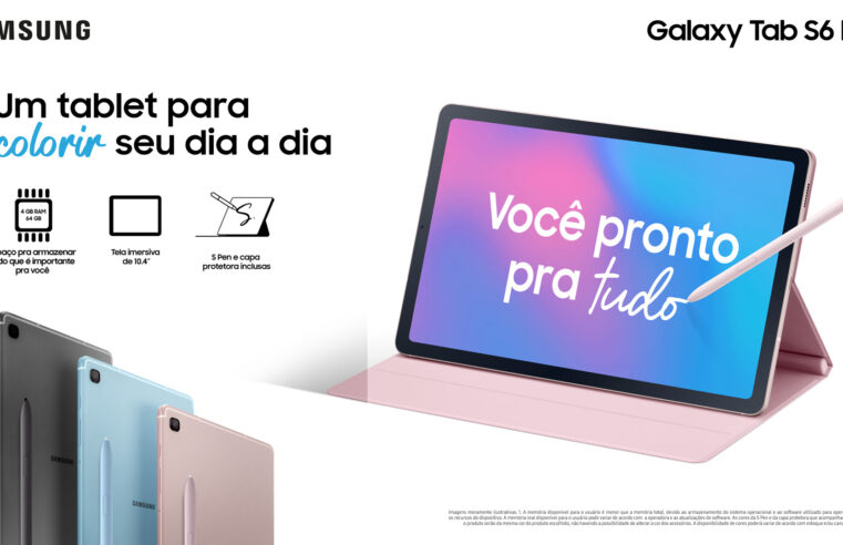 Samsung anuncia Galaxy Tab S6 Lite em novas cores e sistema operacional atualizado no Brasil