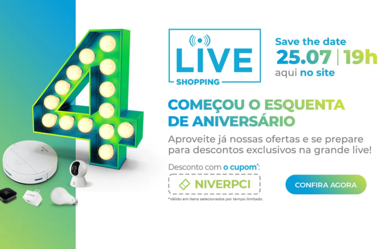 Positivo Casa Inteligente comemora seu 4º aniversário em live repleta de promoções