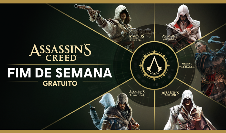 Jogos da franquia Assassin’s Creed poderão ser jogados gratuitamente durante cinco dias em diversas plataformas