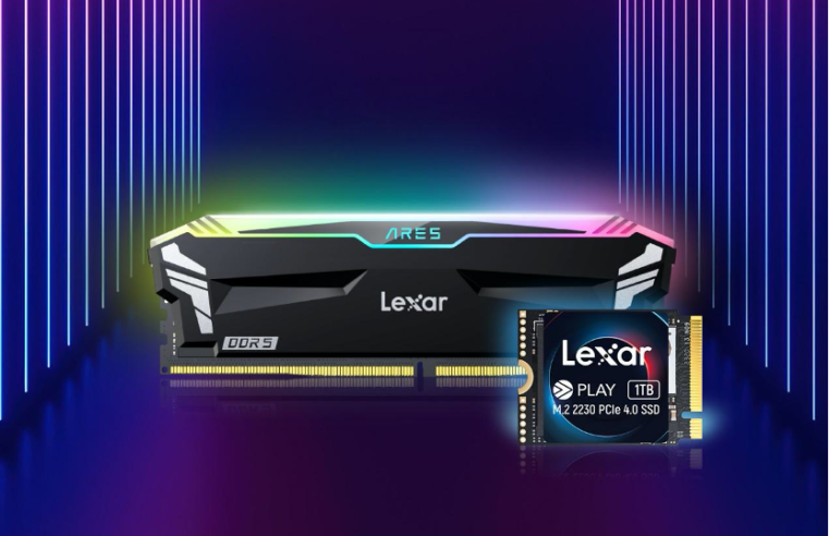 Lexar lança novos produtos para jogadores: ARES RGB DDR5 7200 e SSD PLAY 2230 PCIe 4.0