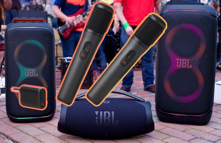 Solte sua voz e anime as festas no karaokê com os novos microfones JBL PartyBox Wireless Mic