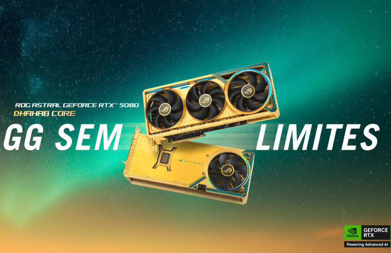 ASUS ROG revela nova GPU de elite: ROG Astral GeForce RTX 5080 Dhahab CORE OC Edition combina desempenho extremo e design ousado