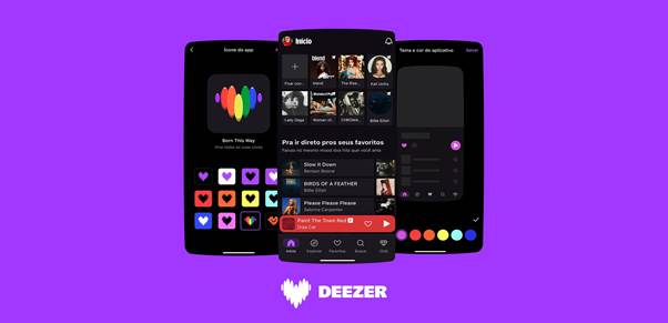 Deezer apresenta novos recursos de personalização de visual e layout do aplicativo