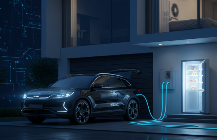 Gigante chinesa compra invenção brasileira que transforma carro BYD em gerador de energia residencial