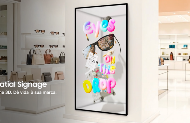Samsung lança no Brasil tela 3D que dispensa óculos e “tira” produtos da vitrine