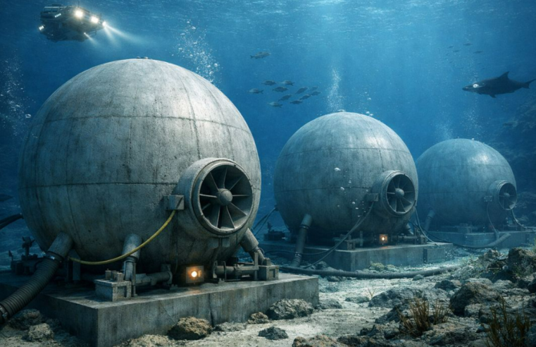 Cientistas planejam afundar esferas gigantes no oceano para criar ‘baterias infinitas’