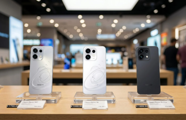 OPPO Reno16 chega ao Brasil com quatro câmeras de 50 MP, inteligência artificial e bateria de 6.000 mAh